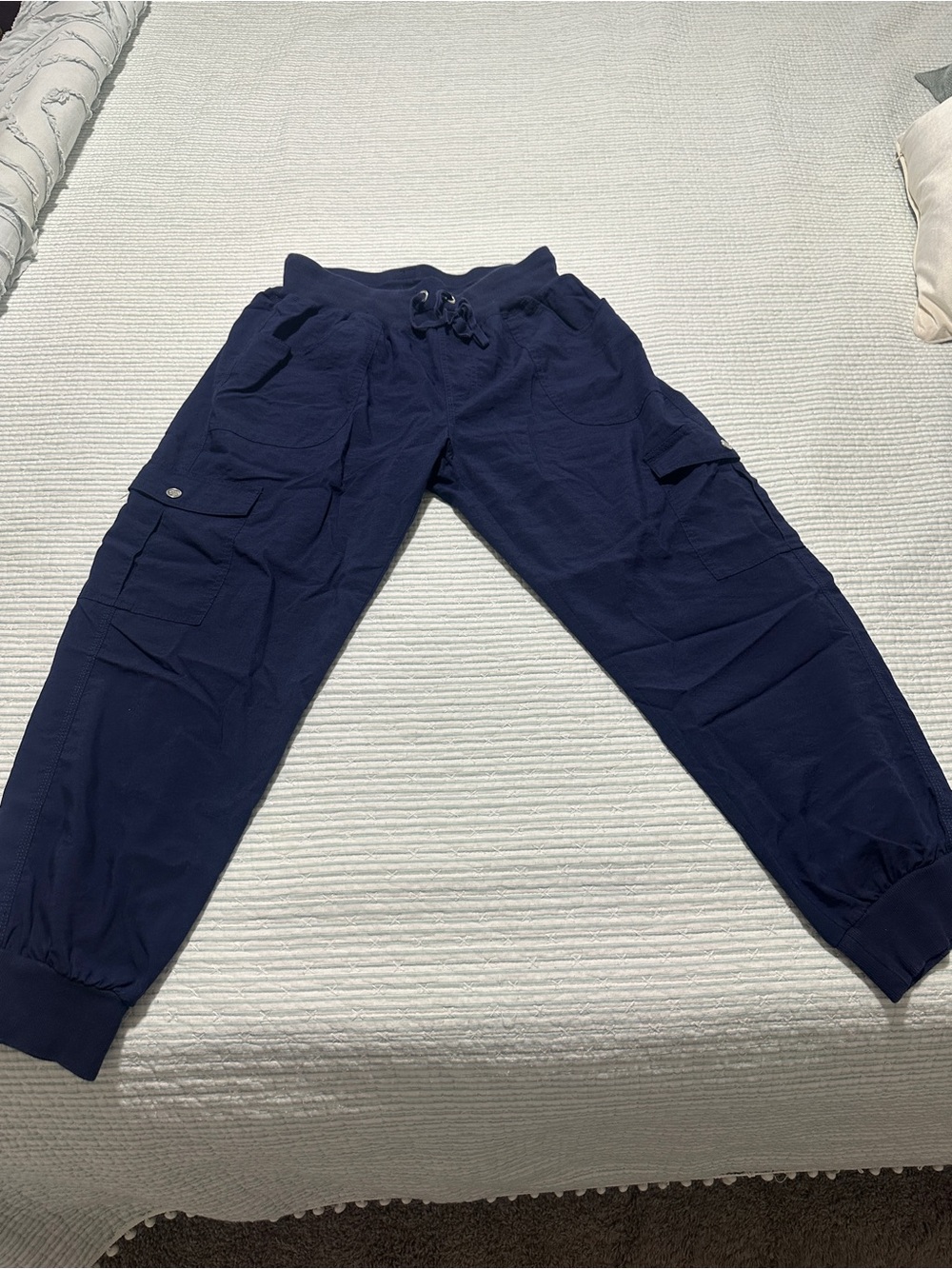 Navy Cargo Joggers Pants with stretch Waist